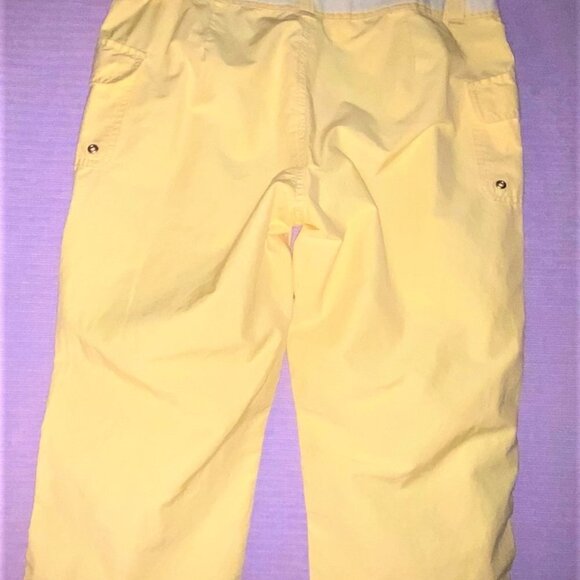 New Without Tags Bass Yellow Size 2 Skinny Ankle Cropped Capris - Picture 6 of 7